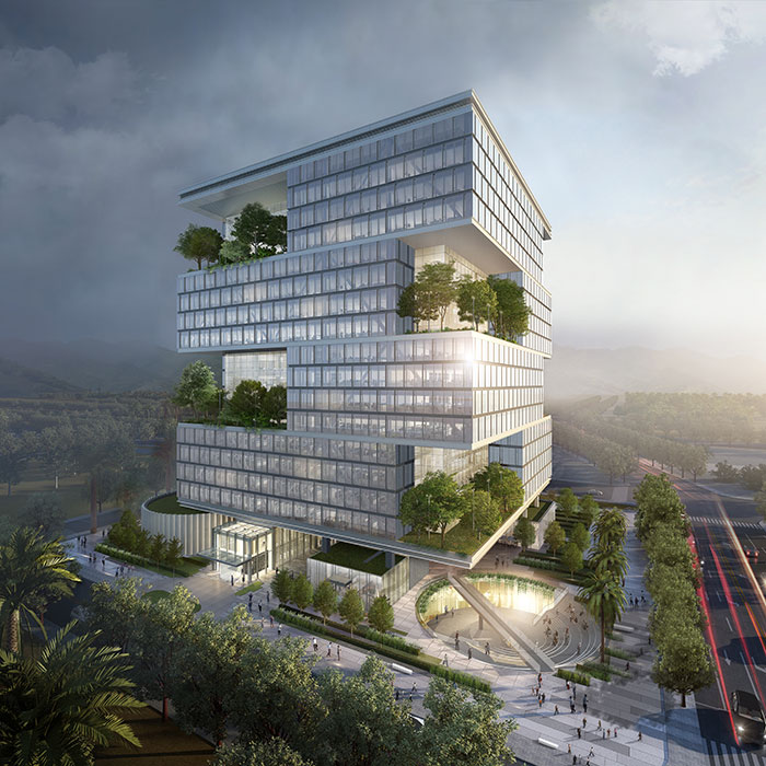 Jiangdong International Energy Exchange Building becomes Haikou's landmark gateway